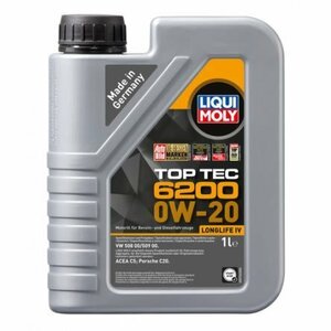 LIQUI MOLY リキモリ トップテック6200 0W20 1L 20787 エンジンオイル 0W-20 1L 1リットル Motor Oil Top Tec 6200 0W20