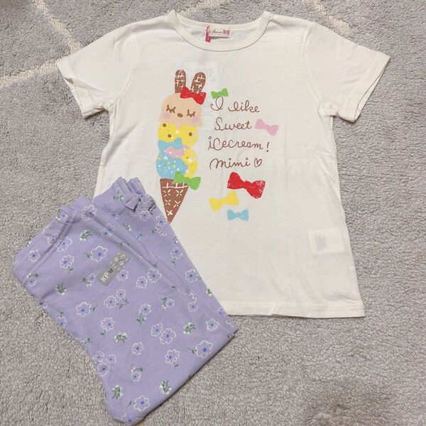【新品】KP ケーピー アイスmimiちゃんTシャツ&レギンスセット 120