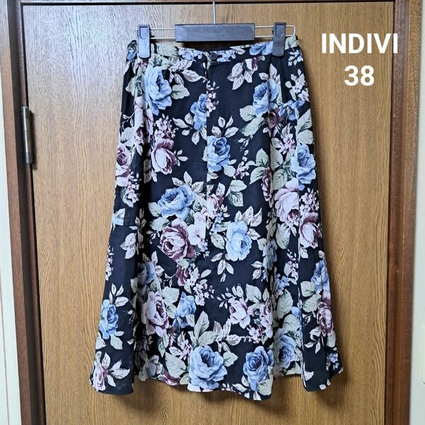 INDIVI 花柄スカート 39