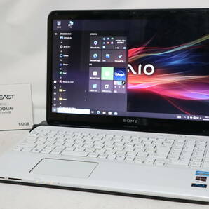 Core i7 ★ SVEシリーズ 上位 ★ VAIO ホワイト★ win 10 pro ≪ 爆速仕様 ≫メモリ8G/SSD512GB(新品) /WiFi/WebCam/Blu-ray/office 2019