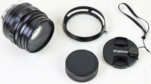 S◇中古品◇レンズ VOUGTLANDER/フォクトレンダー NOKTON 50mm f/1.1 VMマウント系 前後キャップ・レンズカバーつき