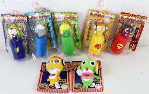 S! unused goods! miscellaneous goods [ Keroro Gunso set sale ] BANPRESTO....... key holder 5 piece / screen .... soft toy strap 2 piece 