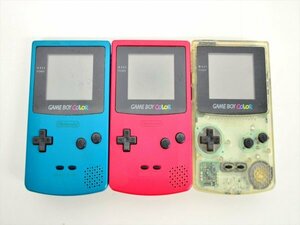 KM570●現状品●任天堂　ゲームボーイカラー CGB-001　本体 3点セット　通電OK/ジャンク扱い