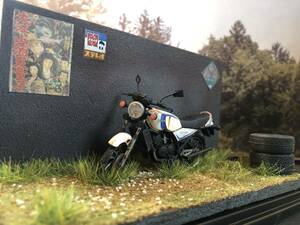  ржавчина покраска 1/24 Yamaha RD350 YAMAHA Showa Retro . пейзаж старый машина собственное производство geo лама конечный продукт с футляром 