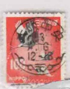（６９９）日本切手・１００円赤鶴・大阪中央５３年