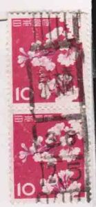 （３３４）日本切手・１０円桜ペアー・京橋３６年