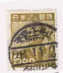 （２９８）日本切手・通常・５円炭鉱夫・奈良・上北川２６年