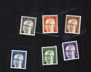 （４８５)外国切手・ドイツ・ハイネケン大統領１９７０年未使用セット
