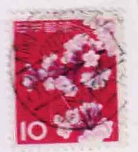 （７２９）日本切手・１０円桜・ｘｘｘｘ３８年