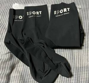 sonriia носки 3 комплект 24~26cm спорт шелк чёрный не использовался 