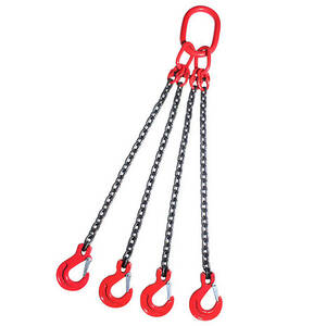 4本吊り チェーンスリング 使用荷重：3.0t チェーン径6mm リーチ長さ1ｍ チェーンフック　チェーンブロック スリングチェーン(4本1ｍ)