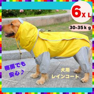  большой собака плащ 4 ножек модель желтый цвет средний собака собака одежда водоотталкивающий Kappa непромокаемая одежда 6XL