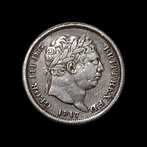 イギリス シリング銀貨 1817年