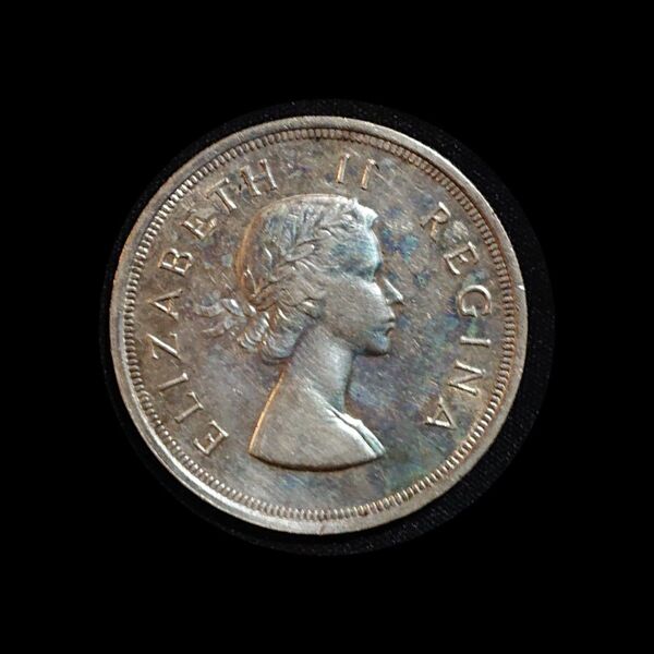 南アフリカ 5シリング銀貨 1953年