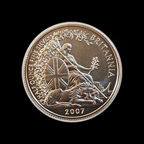 イギリス ブリタニア 1ポンド銀貨 2007年 プルーフ