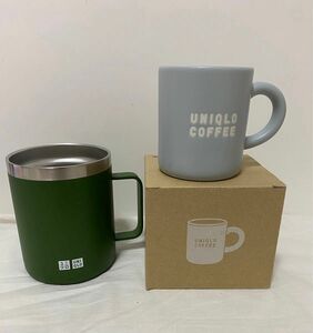 新品未使用　UNIQLO ユニクロ　ステンレス製マグカップ& 陶器製マグカップ(美濃焼) セット　ノベルティ