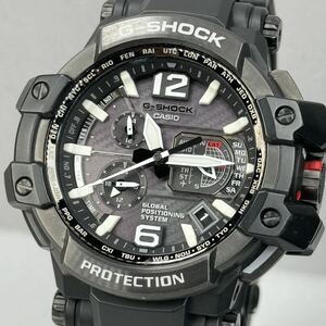 極美品 G-SHOCK GPW-1000FC-1AJF グラビティマスター タフソーラー 電波受信 GPSハイブリッド電波ソーラー ブラック FCコンポジットバンド