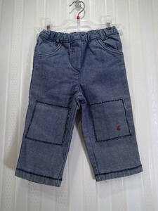 *kiko/chicco 74.* unused goods *7 minute height shorts / Denim style short pants ( waist rubber )t862