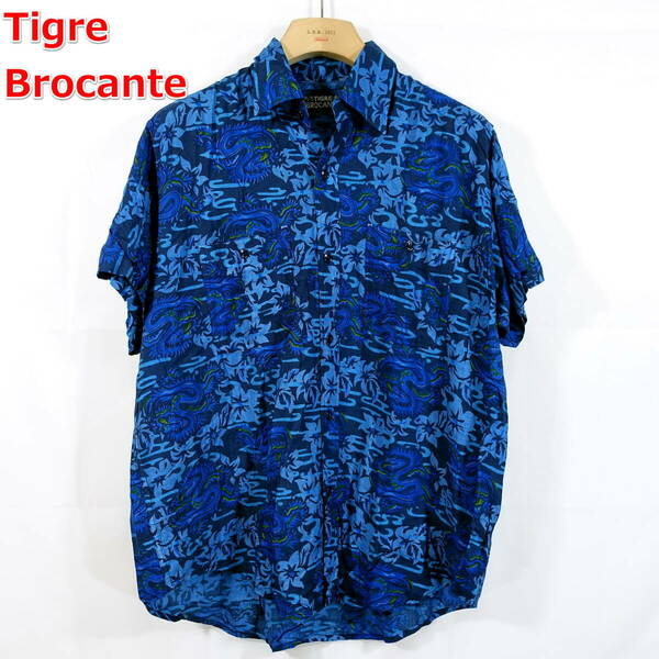 【良品】ティグルブロカンテ　バティック染めシャツ　Tigre Brocante　サイズＬ