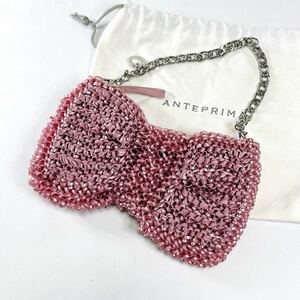  Anteprima ribbon type pouch pink accessory pouch wire ANTEPRIMA pochette ribbon motif 