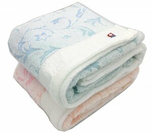 [ free shipping ] now . towel thick soft less . thread Ram -ru bath towel 2 pieces set ( blue group 1 sheets * pink series 1 sheets ) now . towel brand 