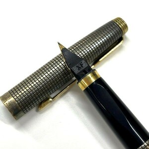 U133-W14-363 ★ PARKER パーカー 万年筆 STERLING VERMEIL CAP&BARREL ペン先 18K 750 万年筆 FRANCE 文房具 筆記用具③