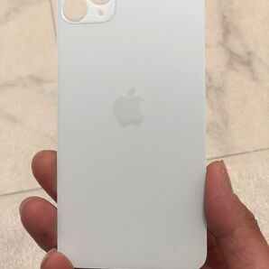 新しい iPhone 11promax バックガラス シルバー 3M 付け