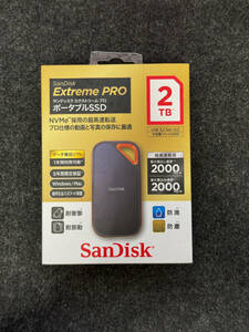 サンディスク SanDisk エクストリームプロ ポータブルSSD2TB 新品/未開封/未使用品 SDSSDE81-2T00-J25