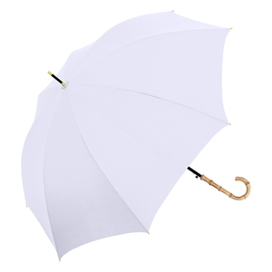 ☆ サックス ☆ NaturalBasic 8本骨 バンブー無地 60cm ジャンプ傘 8本骨 60cm レディース 雨傘 長傘 傘 かさ カサ 晴雨兼用 婦人傘