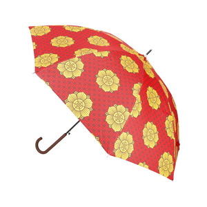 ☆ レッド ☆ 傘 アフリカプリント 晴雨兼用傘 レディース 日傘 長傘 雨傘 55cm アフリカン 柄 晴雨兼用 傘 完全遮光