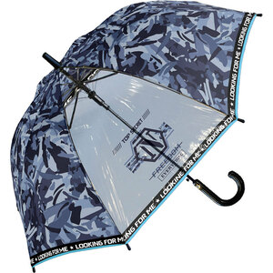 * leaf камуфляж -ju/ темно-синий * для мальчика длинный зонт 55cm зонт Kids 55cm мужчина детский Jump одним движением 55 55 см Jump зонт 