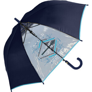 * сияющий / темно-синий * для мальчика длинный зонт 55cm зонт Kids 55cm мужчина детский Jump одним движением 55 55 см Jump зонт 