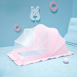 * pink * M size * folding type mosquito net mosquito net folding newborn baby M..kaya baby baby mo ski to net Canopy 