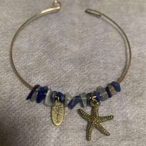 バングル レディース アクセサリー ゴールド ブルー 海