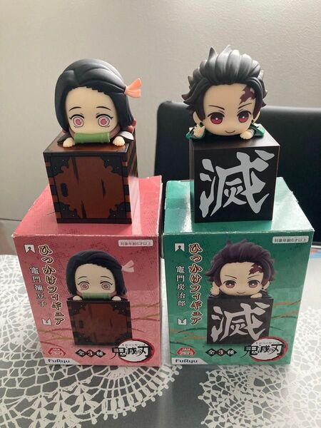 鬼滅の刃 ひっかけ フィギュア 炭治郎 禰豆子 中古
