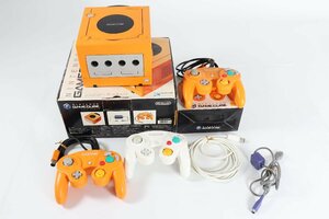 [4 point ] nintendo Nintendo NINTENDO GAMECUBE Game Cube body controller orange white game set sale 2495-MS