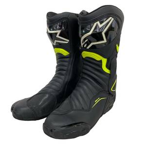 【美品】 Alpinestars(アルパインスターズ) SMX6-v2 レーシングブーツ 黒系 ブラック系 26.5センチ 8936-100