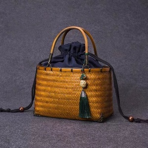  beautiful goods ** bamboo basket storage basket stylish bamboo . braided taking . in stock hand handmade tote bag basket 