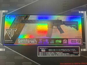 【G&G】 電動ガンTR15/TR16シリーズ SR15 MOD2 Carbine M-LOK 13 BK 18才以上用