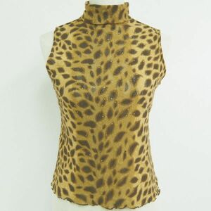 #01*ita задний Italiya * безрукавка cut and sewn tops Brown Leopard рисунок #853483