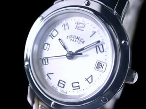 ★極美品 HERMES エルメス クリッパー ナクレ シェル文字盤 CL4.210 マザーオブパール レディース 綺麗！★