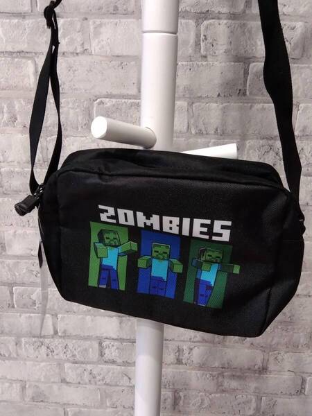新品 マインクラフト ゾンビズ ショルダーバック 黒