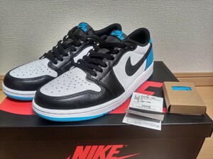 AIR JORDAN 1 LOW OG "BLACK AND DARK POWDER BLUE UNC" CZ0790-104 （ホワイト/ブラック/ダークパウダーブルー）