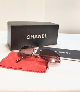 [CHANEL] Chanel sunglasses 4002 box. Cross. booklet attaching brown group lens side Logo 015JLHJU63