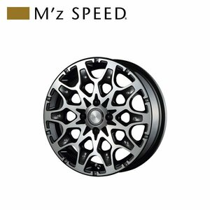 M'z SPEED J.694 15x5.0J PCD100 4H +45 ガラスブラック/ポリッシュ 15インチ 鋳造1ピースアルミホイール 1本