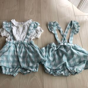 juoトップスとサロペット 90.100cm 3点セット