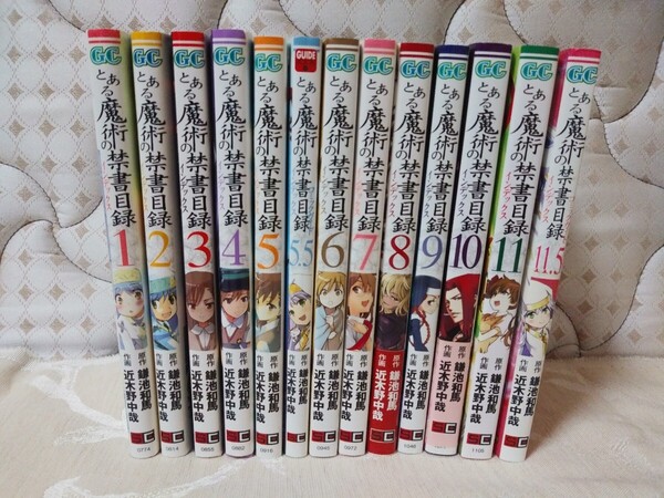 鎌池和馬/近木野中哉/灰村キヨタカ【とある魔術の禁書目録 1巻~11.5巻】13冊セット とある魔術のインデックス 5.5巻 11.5巻 初版あり