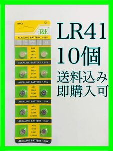 アルカリボタン電池 LR41 10個