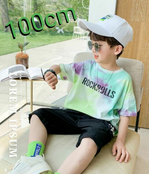 ティシャツ　子供服　韓国　100　 Tシャツ マーブル柄　男の子　ファッション