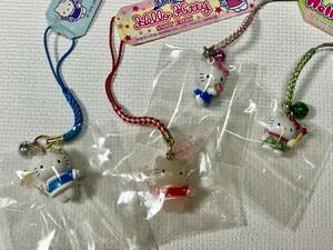  Sanrio Hello Kitty netsuke snow fea Lee & forest fea Lee 4 kind 